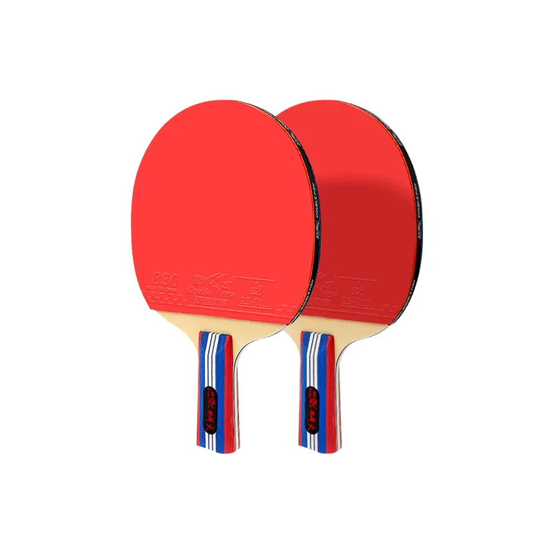 DOUBLEFISH All Wood Ping Pong Paddles Unisex Red Blue Double Beat-3