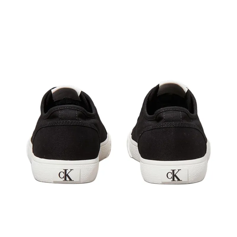 CKJ CALVIN KLEIN JEANS Low Top Canvas Shoes Men's Black-4