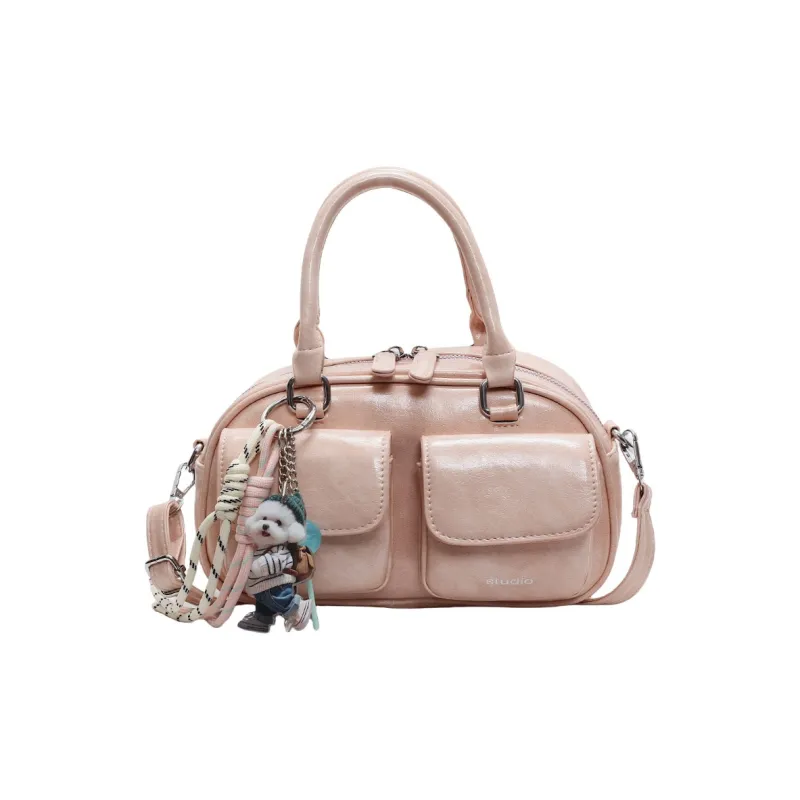 Yalu PU Handbag, Shoulder Bag, Crossbody Bag Regular Women's Pink/Coffee/Beige Gray/Ecru/Black-1