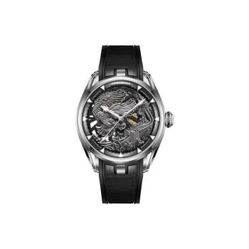 BEXEI Prosperous Journey Collection Automatic Mechanical Movement Rubber Strap Chinese Watches Men's Watches Black Dial