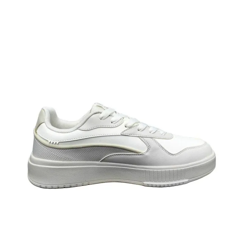 Erke Non slip Lightweight Low Top Skateboard Shoes Men's White Gray-1
