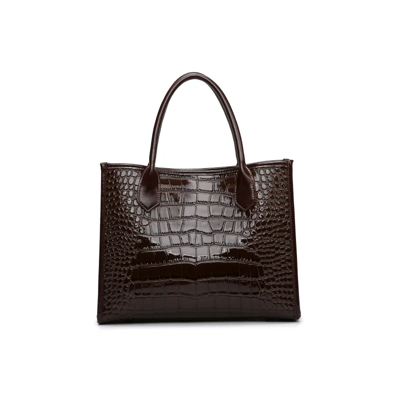 ZAVC Patent Leather Crossbody Bag, Shoulder Bag, Handbag Regular Women's Black/Coffee/Burgundy-7