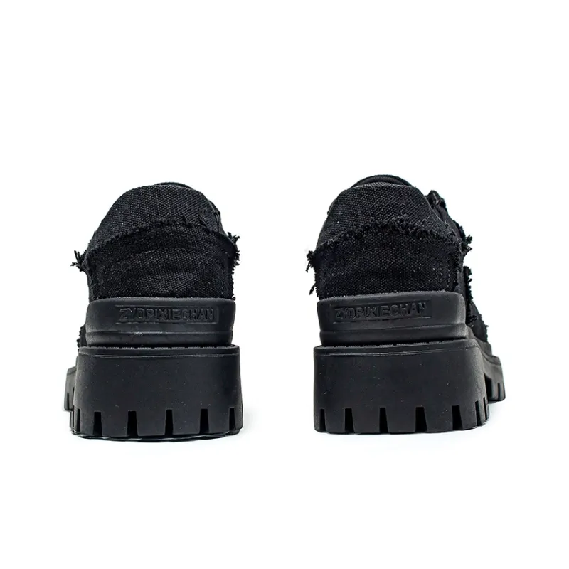 ESTEE GEEA Anti-Slip And Wear-Resistant Coverage Support Low-Top Casual Shoes Men's Black-3