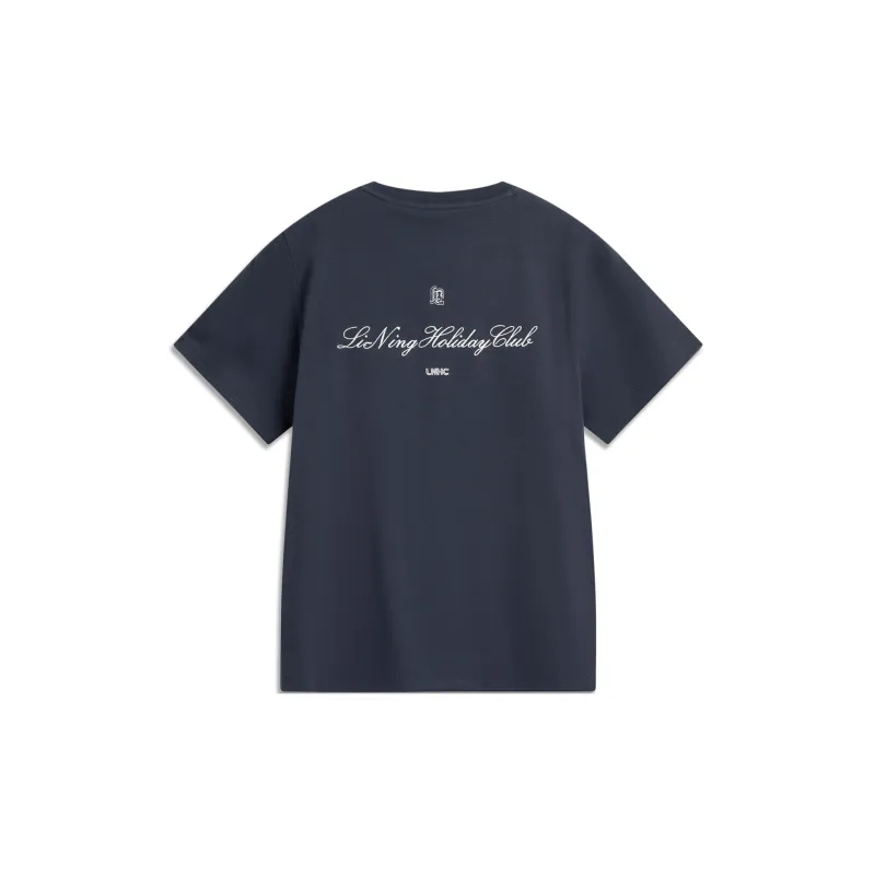 LiNing Sports Life Collection T Shirt Women's Outer Space Blue-1
