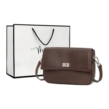 MILLIE'S Cow Leather Underarm Shoulder Bag, Crossbody Bag Regular Women's Coffee