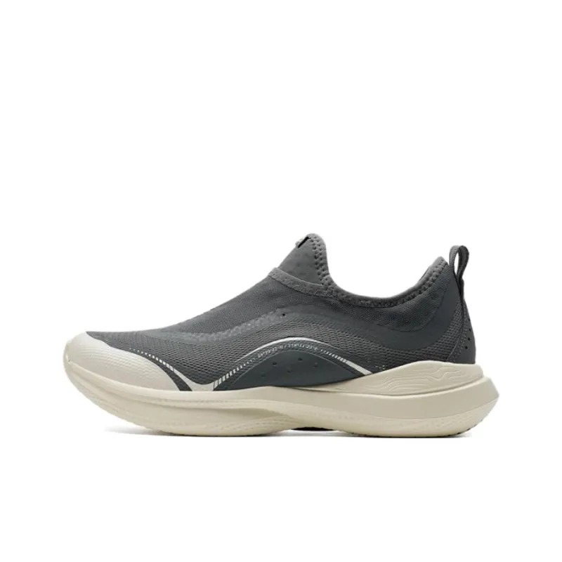 XTEP Soft Cube Cushioned Abrasion Resistant Slip Resistant Low Top Casual Running Shoes Men's Gray-0