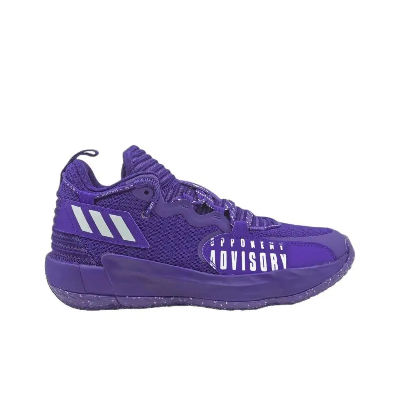 Adidas Dame 7 Anti-Slip Wear-Resistant Mid-Top Basketball Shoes Men's Purple-1