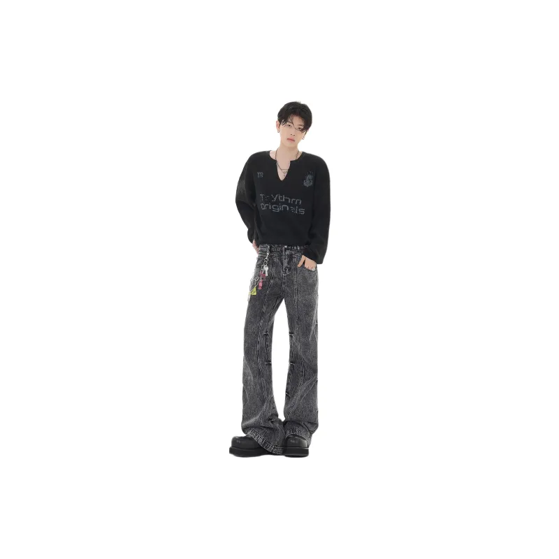 CREAZIONI LA FANTASIA E MOBILE Jeans Unisex Black Gray Color-1
