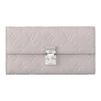 LOUIS VUITTON Sarah Cow Leather Wallet Women's Heather Gray