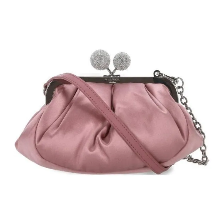 WEEKEND MaxMara Cotton One Shoulder Crossbody Clutch Women's Pink-0