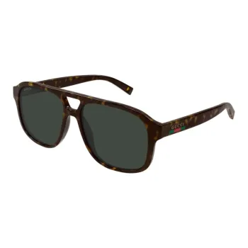 GUCCI Injection Molded Aviator Sunglasses Men's Tortoiseshell
