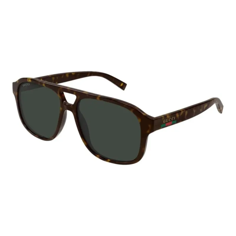 GUCCI Injection Molded Aviator Sunglasses Men's Tortoiseshell-0