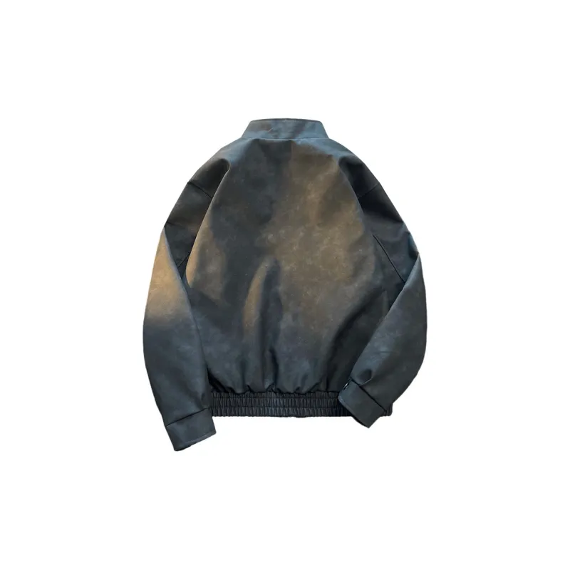 DJ.SPIRIT Leather Jacket Unisex Dark Blue-1