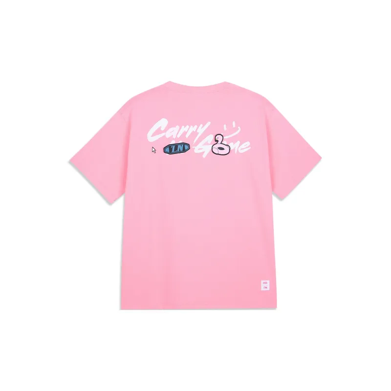 LiNing x LEAGUE OF LEGENDS Sports Life Collection T Shirt Unisex Morning Light Pink-1