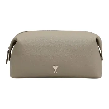 AMIPARIS Leather Toiletry Bag Women's Gray