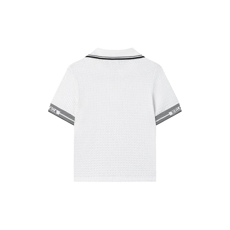 FILA EMERALD Polo Shirt Women's Mist White-1