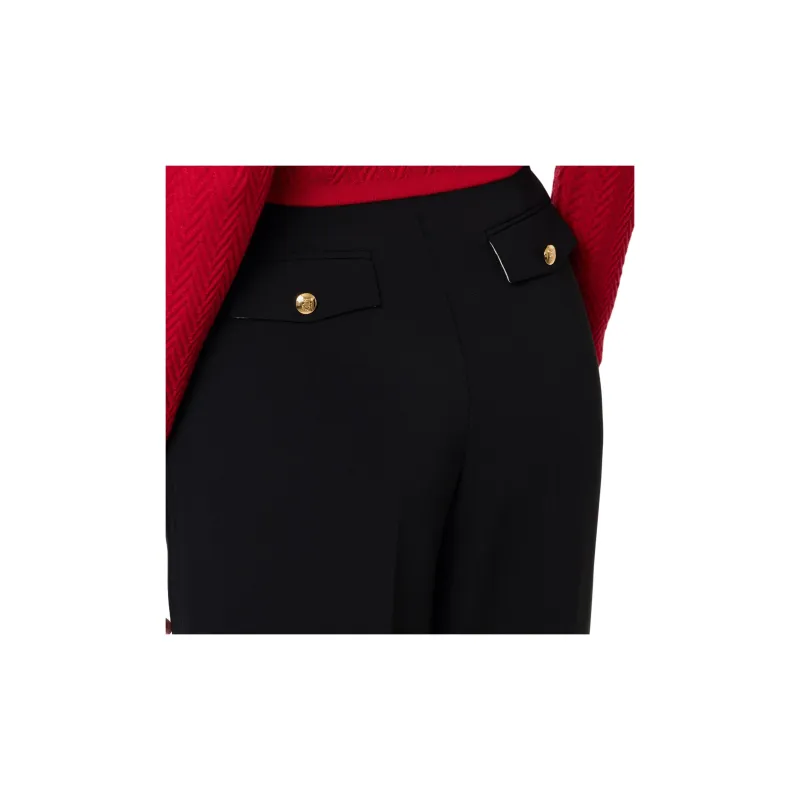 Elisabetta Franchi Double Dart Stretch Crepe Trousers-2