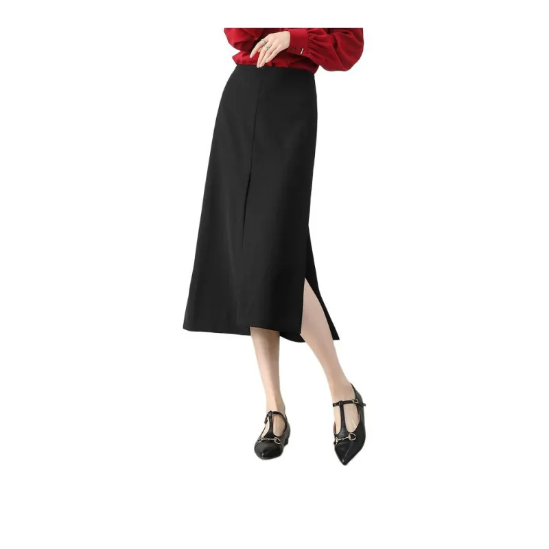 SENTUBILA Casual Long Skirt Women's Black-2