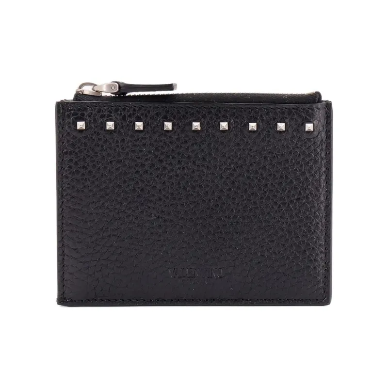 Valentino Garavani Rockstud Zip Up Card Holder-0