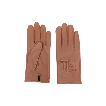 LAUREN RALPH LAUREN Logo embossed Leather Gloves