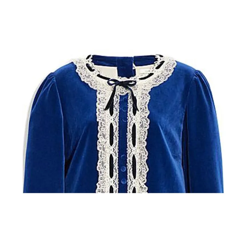 COACH Long Sleeved Dresses Women's Blue-4