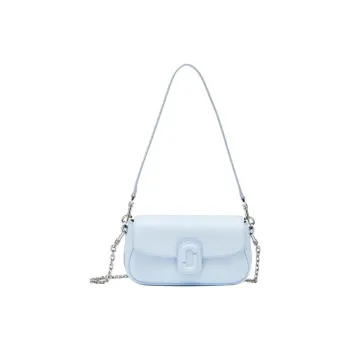 MARC JACOBS Leather Shoulder Bag Small Size Women's Cloud Blue