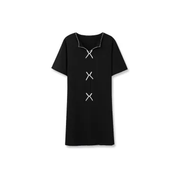 XIAFENYAN Nightgown Women's Black