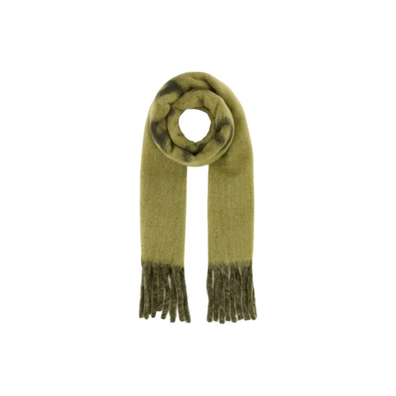 Burberry Alpaca Wool Polyamide Knit Scarves Women's Green-0
