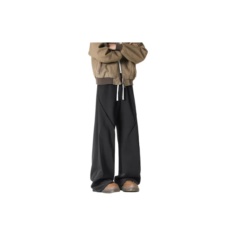 YOUSHIQI Casual Pants Unisex Black-25