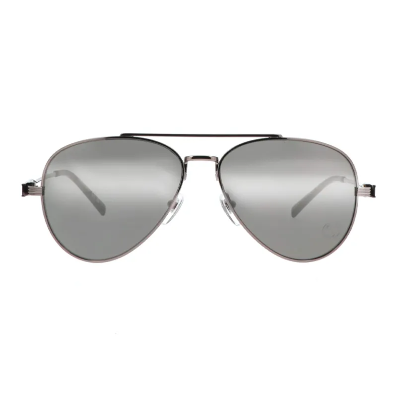 GUCCI Metal Aviator Sunglasses Men's Gray-1