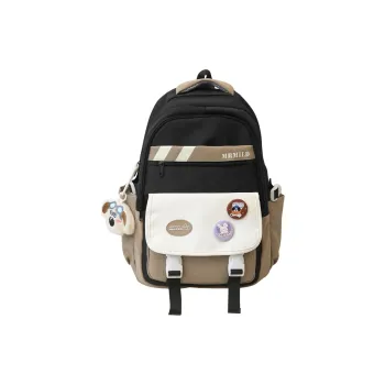 Travel Nylon Backpack Regular Unisex Black Khaki/Brown Green/Yellow Green/Blue Khaki
