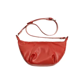ZARA Polyurethane Shoulder Bag, Crossbody Bag Men's Red