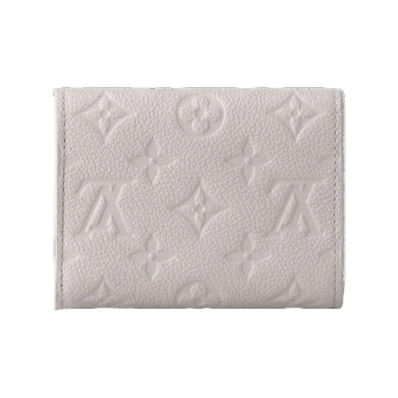 LOUIS VUITTON Victorine Cow Leather Wallet Women's Gray-2