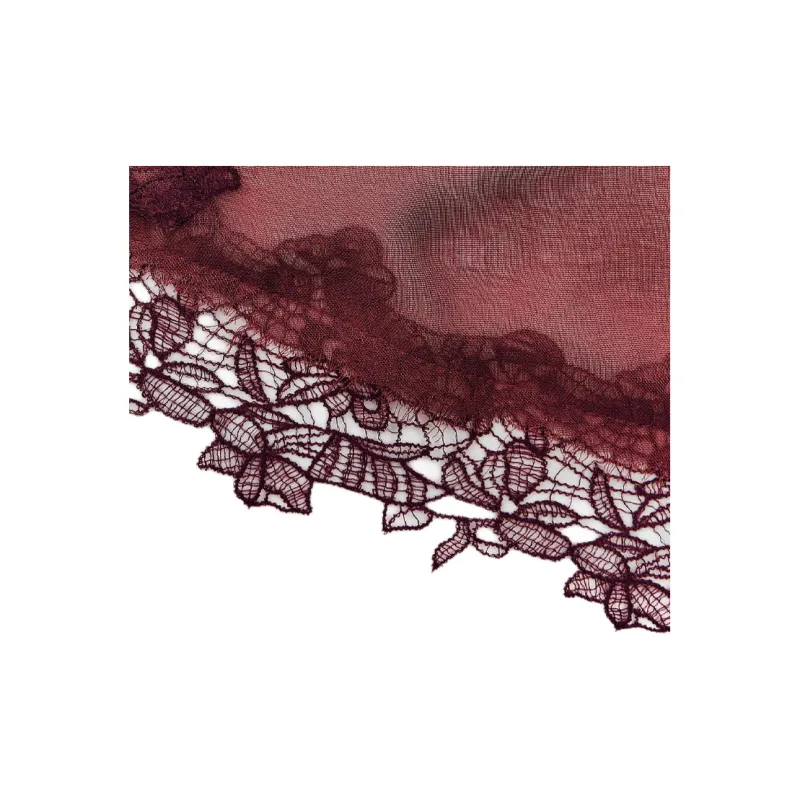 ZARA Silk Modal Blend Silk Scarves Women's Red-1