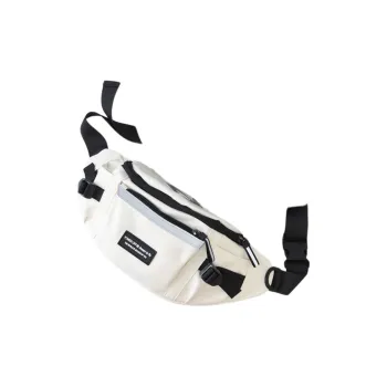 Tonlion Nylon Fabric Crossbody Bag Shoulder Bag Sling Bag Unisex White/Black