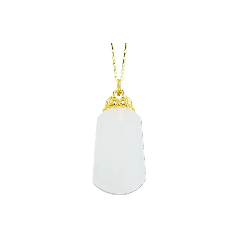 Royal Heaven's Choice Hetian Jade Necklaces White Jade Unisex-0