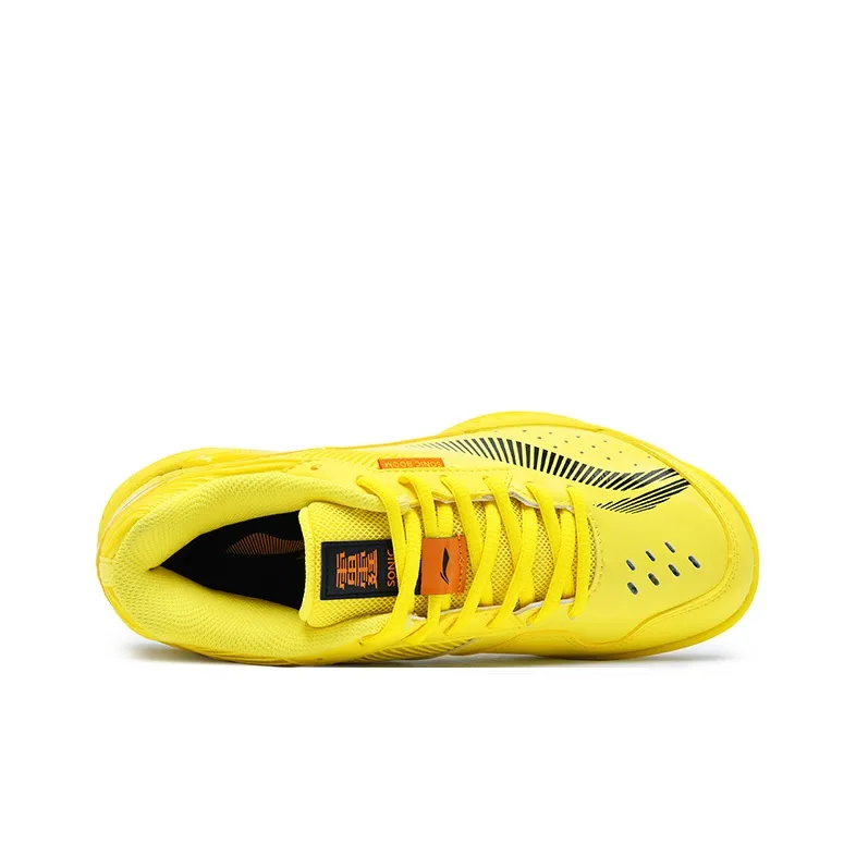 LiNing Thunder Training Cushioning Breathable Low-Top Badminton Shoes Unisex Bright Yellow-2