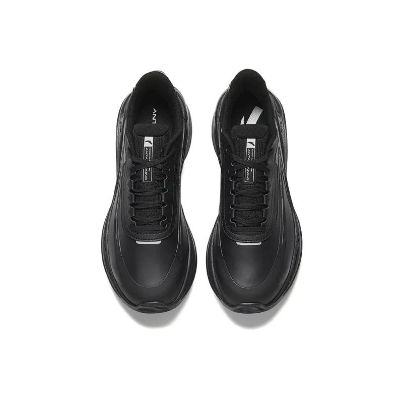 CHAOJIANTA Cushioning Slip Resistant And Abrasion Resistant Low Top Casual Running Shoes Men's Basic Black-2