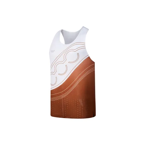 Saucony Tank Tops Men's Gingerbread Orange Gradient Print