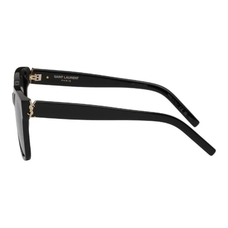 SAINT LAURENT Metal Square Sunglasses Unisex Black-2