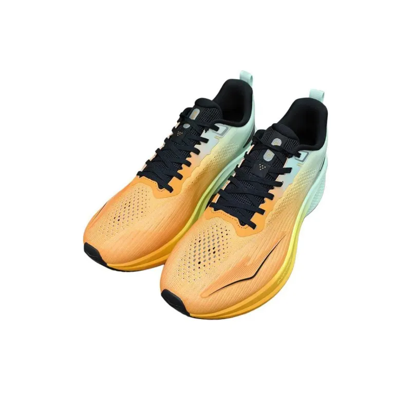Erke Anti Slip Wear Resistant Low Top Casual Running Shoes Men's Orange Green-2