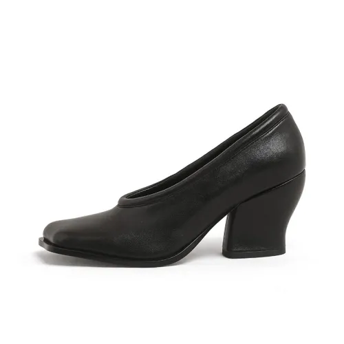 BLOCCO5 Chunky Heel High Heels 7.5cm Women's Black