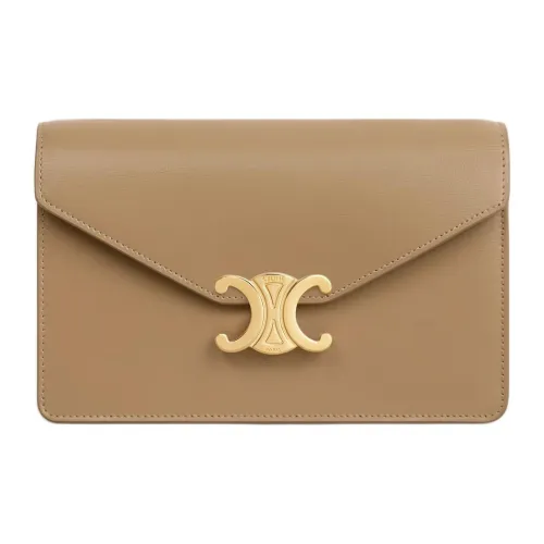 CELINE Calfskin Wallet Women's Brown