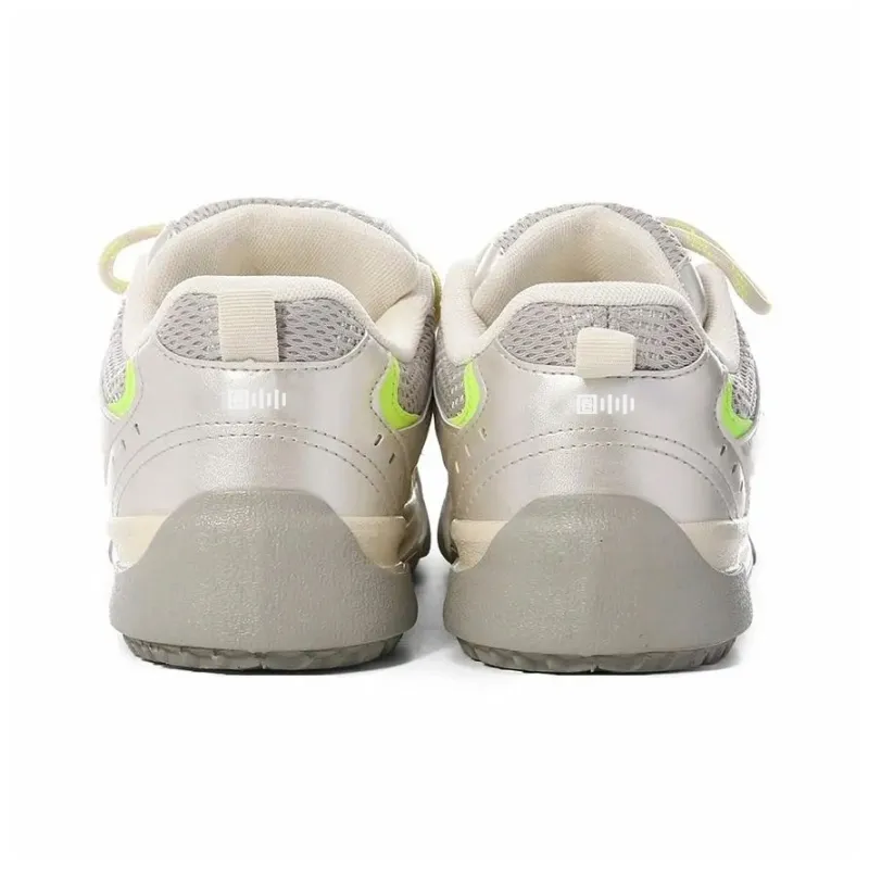 Circle Small Coverage Abrasion Resistant Lightweight Low Top Skateboard Shoes Women's Beige Blue-14