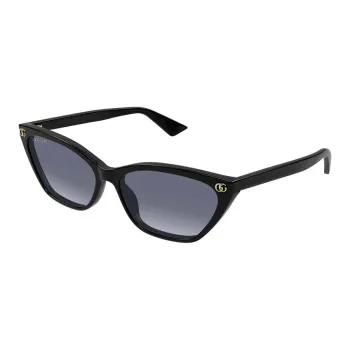 GUCCI Recycled Acetate Irregular Shape Sunglasses Women's Black