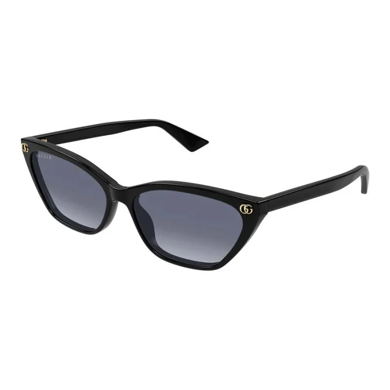 GUCCI Recycled Acetate Irregular Shape Sunglasses Women's Black-0