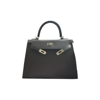 HERMES Kelly Mademe Cow Leather Kelly Bag Shoulder Bag Crossbody Bag Handbag Regular Women's Graphite Gray