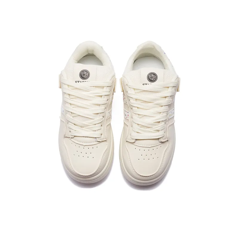 Fawn Miri Low Top Skateboard Shoes Women's Cream White-3