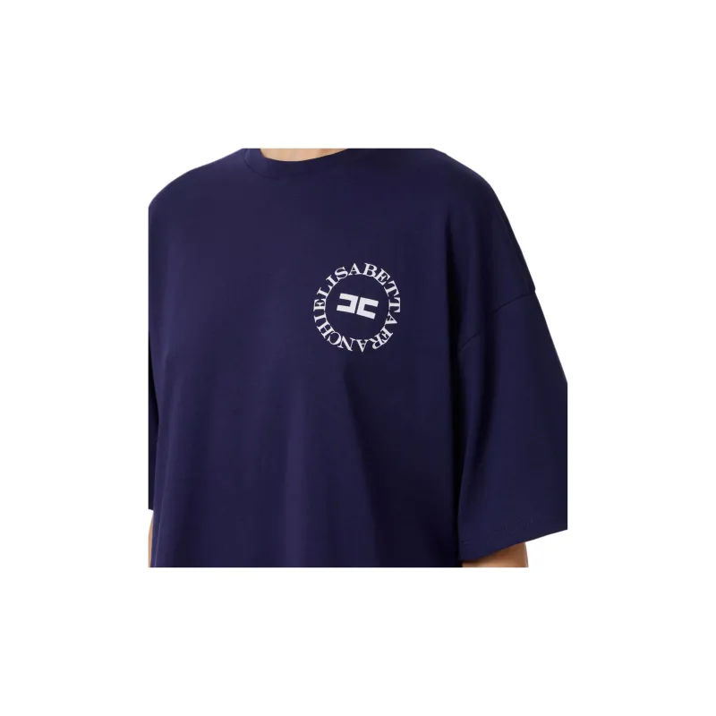 Elisabetta Franchi Cropped Logo print T shirt-2
