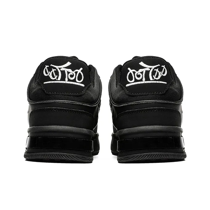 ESTEE GEEA Coverage Anti-Slip And Wear-Resistant Lightweight Height Increasing Low-Top Skateboard Shoes Unisex Black-3